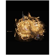 Гирлянда Айсикл-лайт (бахрома) 5х0,7 м,220 В, прозрачный шнур, 250 диодов, 200 LED белых тепых ламп постоянного свечения China Dans International