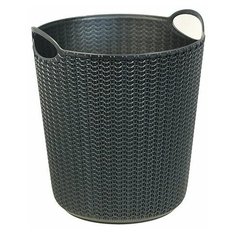 Корзина для бумаг вязание 10л (черный) (М2499) (IDEA)