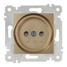 Розетка 1-ая (скрытая, без рамки, б/з) золото, RITA, MUTLUSAN (16 A, 250 V, IP 20) (2200 601 0280)