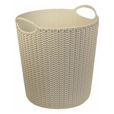 Корзина для бумаг вязание 10л (белый) (М2499) (IDEA)