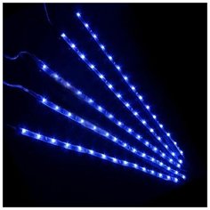Гирлянда капающая сосулька 320 диодов/5 гирлянд, синий диод, белый провод, 40 см China Dans International