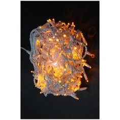 Гирлянда Айсикл-лайт (бахрома) 5х0,7 м, 220 В,шнур белого цвета, 250 диодов, 200 LED желтых ламп постоянного свечения China Dans International