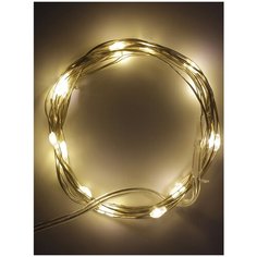 Гирлянда Нить "Роса", 2 м, 20 LED белых тёплых диодов, на батарейках China Dans International