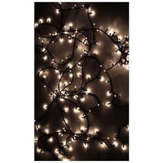 Гирлянда Нить 80м, 32V, шнур зеленого цвета, 1000 LED белых теплых, постоянного свечения, соединяемая, пластик China Dans International