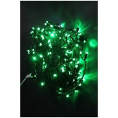Гирлянда Айсикл-лайт (бахрома) 5x0.7 м, 31V, шнур черного цвета, 250 диодов, 200 диодов зеленых, постоянного свечения China Dans International