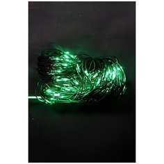 Светодиодная гирлянда занавес "Сетка" 1х2 м, шнур черного цвета, 140 диодов зеленых, без контроллера China Dans International