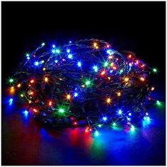 Гирлянда Клип Лайт (на деревья), пять нитей по 10 м, 220 В, 80 разноцветных LED-ламп постоянного свечения и 20 с FLASH эффектом China Dans International