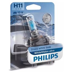 Лампа автомобильная галогенная Philips WhiteVision Ultra 12362WVUB1 H11 12V 55W 1 шт.