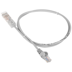 Патч-корд Lanmaster LAN-45 RJ-45 - S-110 (P2) CAT5e U/UTP, 1 шт., серый, 2 м