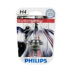 Лампа H4 12v 60/55w P43t-38 (Серия X-Tremevision Moto) Philips арт. 12342XVBW