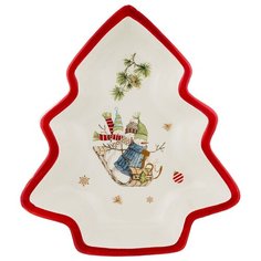 Салатник Зимняя забава 30см Agness Новогодняя коллекция(146717)