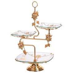 LORAINE/ Ваза для фруктов из стекла (конфетница 3-х ярусная)