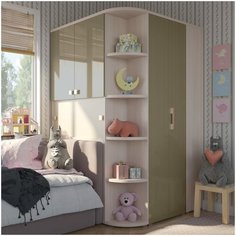 Lazurit Шкаф угловой Тиана Дуб молочный кофе (ал)