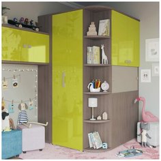 Lazurit Шкаф угловой Тиана Орех клифтон олива (ал)