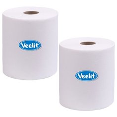 Бумажные полотенца Veelit Pro двухслойные, 150 метров, 2 рулона, первичная целлюлоза для диспенсера