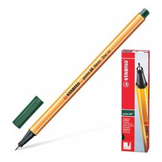 Ручка капиллярная (линер) STABILO "Point 88", цвет травы, корпус оранжевый, линия письма 0,4 мм, 88/63 2 шт