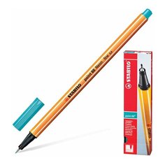 Ручка капиллярная (линер) STABILO "Point 88", голубовато-бирюзовая, корпус оранжевый, линия письма 0,4 мм, 88/51 2 шт