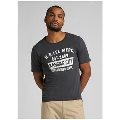 Футболка Lee SS KANSAS CITY TEE WASHED BLACK Серый XL L60TFEON
