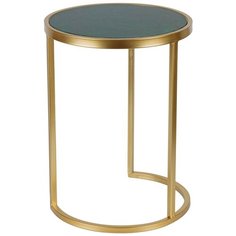 Столик интерьерный с зеленым мрамором 32x32x43см, Glasar ГЛАСАР