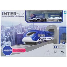 1TOY Железная дорога полицейская станция INTER CITY 66 деталей