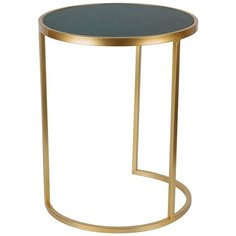 Столик интерьерный с зеленым мрамором 40x40x50см, Glasar ГЛАСАР