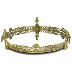 Поднос зеркальный с птицами 43x43x13см, Glasar ГЛАСАР