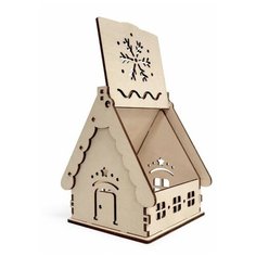 Конструктор деревянный 3D Lemmo "Домик новогодний"