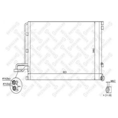 STELLOX 1045572SX 10-45572-SX_радиатор кондиционера\ Volvo S40/V50/C30 1.8/2.4/2.5/2.4D 04