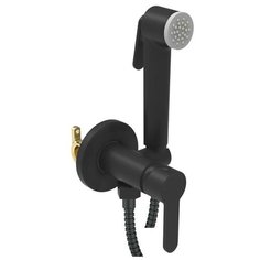 Встраиваемый смеситель с гигиеническим душем Agger Gorgeous черный матовый A0270044