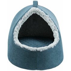 Лежак-пещера Tonio vital, 35 х 30 х 40 см, петроль/бело-серый, Trixie (товары для животных, 36506)