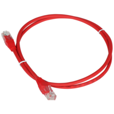 Патч-корд TWT TWT-45-45 RJ-45 (m) - RJ-45 (m) CAT5e U/UTP, 1 шт., красный, 3 м