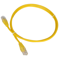 Патч-корд TWT TWT-45-45 RJ-45 (m) - RJ-45 (m) CAT5e U/UTP, 1 шт., желтый, 2 м