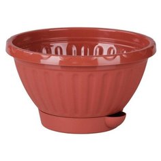 Горшок-кашпо "Мирабель", 1,5 л, с поддоном (коричневый) Alternativa