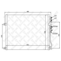 STELLOX 1045576SX 10-45576-SX_радиатор кондиционера\ Jeep Comander, Grand Cherokee 3.7-6.1/3.0CRD 05