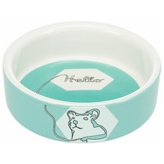 Миска Комический хомяк, керамика, 90 мл/ф 8 см, Trixie (товары для животных, 60734)
