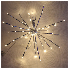 Гирлянда Sh Lights Ёж 40 см х 40 см TB-40, 80 ламп, теплые белые диоды/прозрачный провод