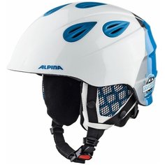 Шлем защитный Alpina Grap 2.0 Jr (51 - 54 см), white-silver-blue