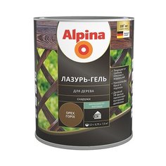 ALPINA лазурь-гель для дерева шелковисто-матовый, колерумый (0,75л)