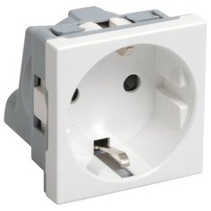 Iek (CKK-40D-RSZB2-K01-K) РКС-20-30-П-К Розетка с з/к 2к (на 2 модуля) праймер белая