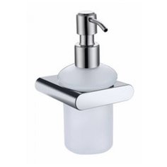 Дозатор для жидкого мыла настенный (стекло) хром (латунь+цинк) (KH-2710) Kaiser