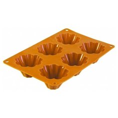 Форма для выпечки TalleR TR-6212, 6 кексов оранжевая