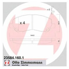 Комплект тормозных колодок Zimmermann 23584.160.1