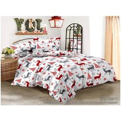 Простынь на резинке Сказка "Новый год" 140х200 см