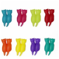 Маркеры для бокалов rainbow cat 8 шт, Kikkerland, разноцветный, арт: CU296 CU296