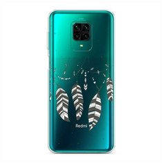 Силиконовый чехол "Гирлянда из перьев 3" на Xiaomi Redmi Note 9 Pro / Сяоми Редми Нот 9 Про Case Place