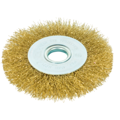 Щетка-крацовка дисковая для УШМ , латунированная проволока, 100 мм GROSSMEISTER