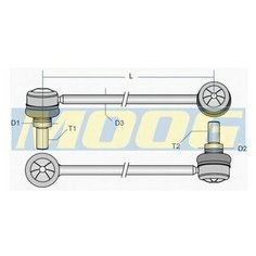 Тяга / стойка стабилизатора Moog FI-LS-3830 для Fiat Panda