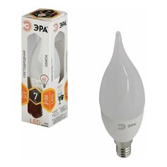 Лампа светодиодная ЭРА, 7 (60) Вт, цоколь E14, "свеча на ветру", теплый белый свет, 30000 ч., LED smdBXS-7w-827-E14 ERA