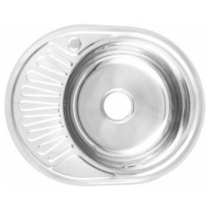 Мойка врезная Goccia M 0,5 мм (SUS 201) полир. AV Engineering (сушилка с левой стороны) (AVESM2M5P2)