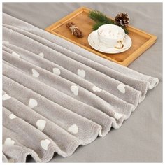 Плед светящийся в темноте Этель Love 150*200 см,100% п/э, корал-флис, 220 гр/м2 7110860